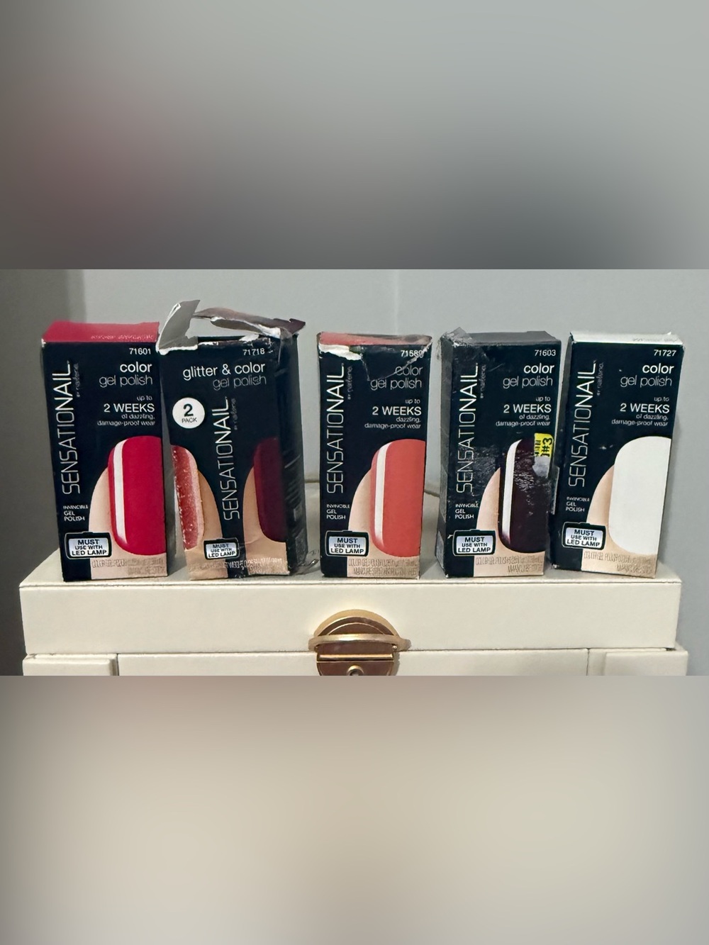Sensationail Gel Polish Variety Pack — Red, Coral, Wine & White